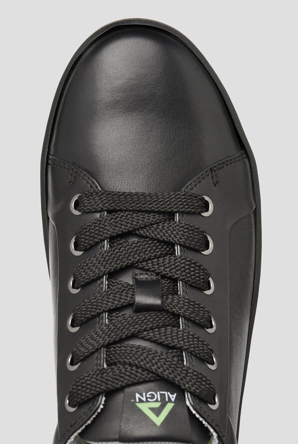 Align™ Men's Tannon Lace-up Slip Resistant Leather Shoes - Black - 2