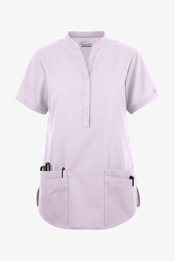 Blusa m&eacute;dica Butter-Soft Originals con cuello mao y 6 bolsillos para mujer