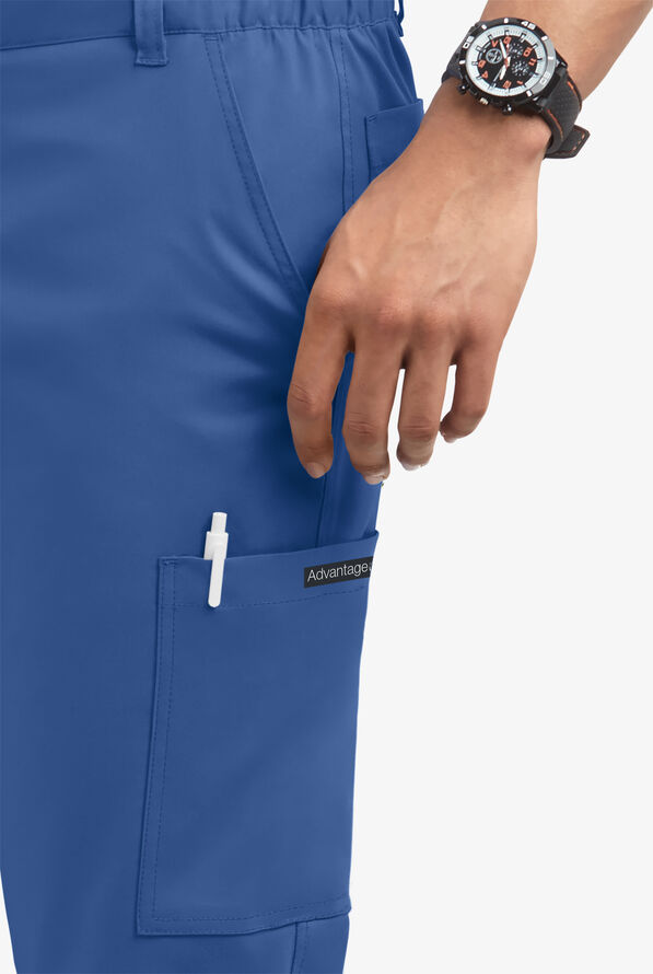 Advantage STRETCH Men's 8-Pocket Cargo Scrub Pants - Royal - 2