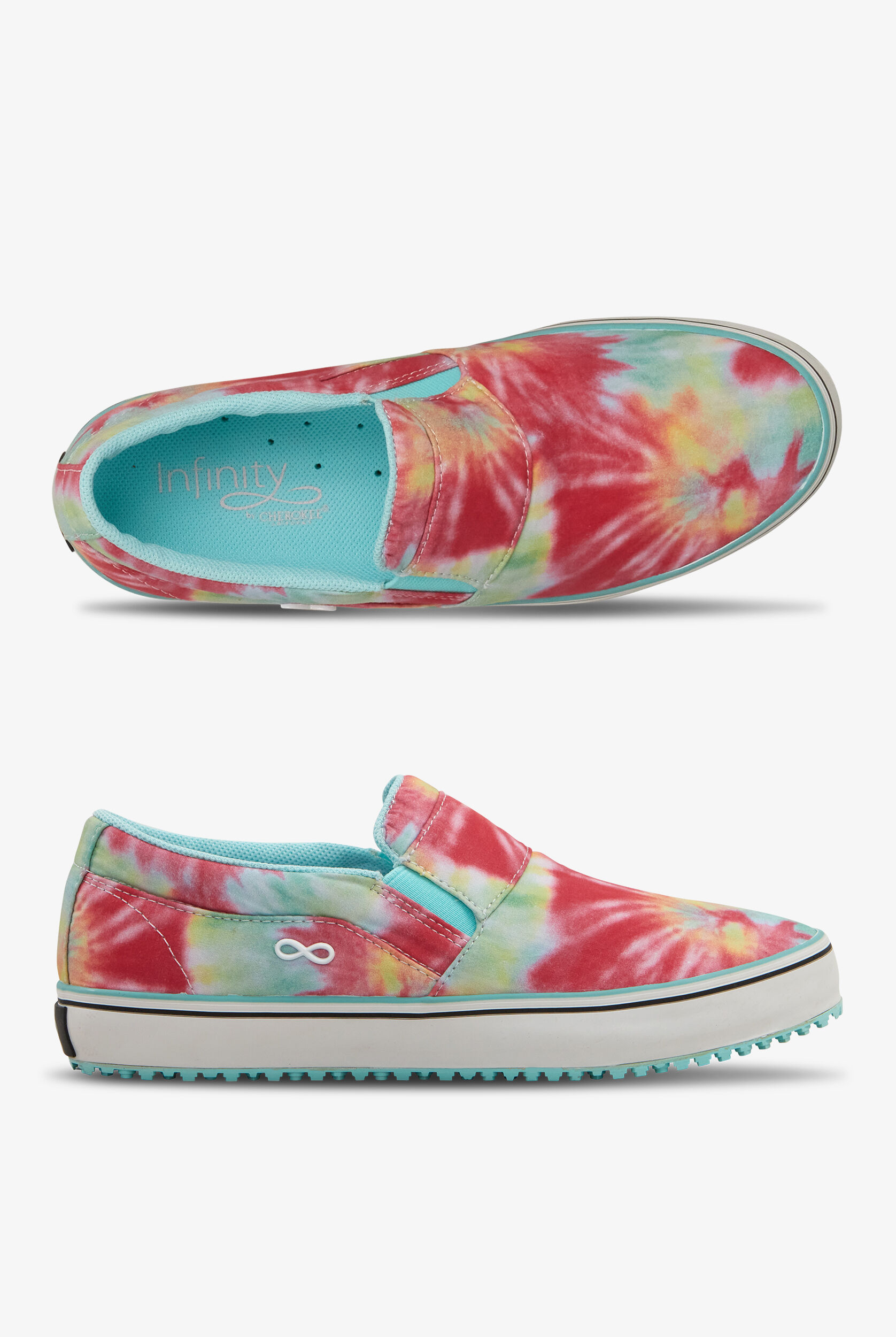 Zapatillas Infinity Cheerful Tie Dye Rush sin cordones para mujer, Zapatos  de Enfermería