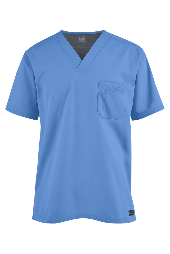 Camisa médica Butter-Soft Core by UA™ con canesú y 1 bolsillo para hombre - Ceil Blue - 1