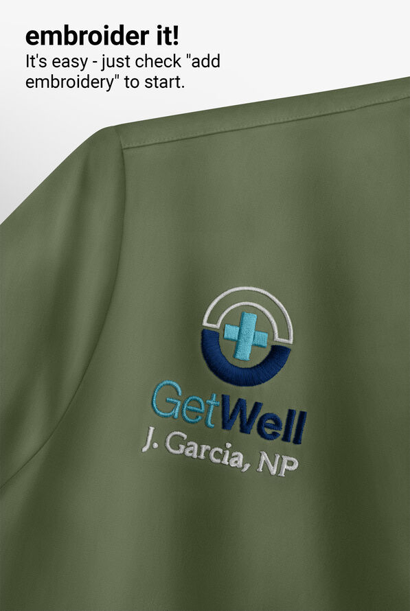 Advantage STRETCH Men's 3-Pocket Crew Neck Scrub Top - Light Olive - 9