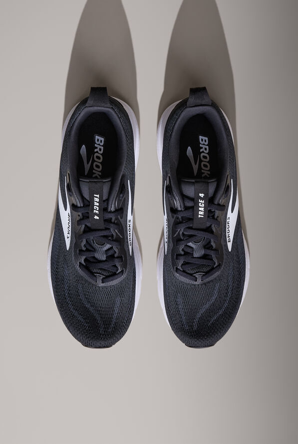 Brooks Men's Trace 4 Black/Grey/White Athletic Lace Up Nursing Shoes - null - 2