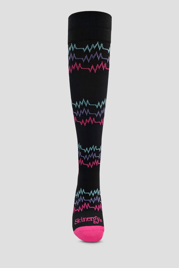 Skinergy Multi-Color EKG 15-20 mmHG Women's Compression Socks - null - 2