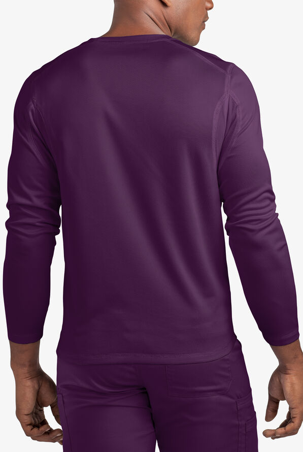 Advantage STRETCH Men's Long Sleeve Crew Neck Underscrub - Eggplant - 3