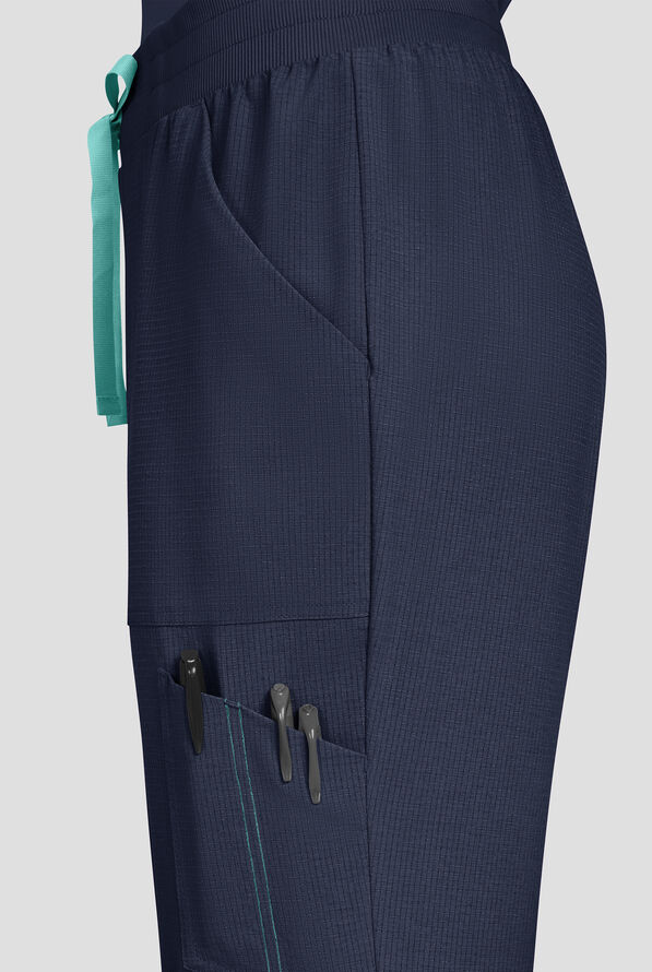koi Solis Hettie Women's 7-Pocket STRETCH Jogger Cargo Scrub Pants - Navy - 2