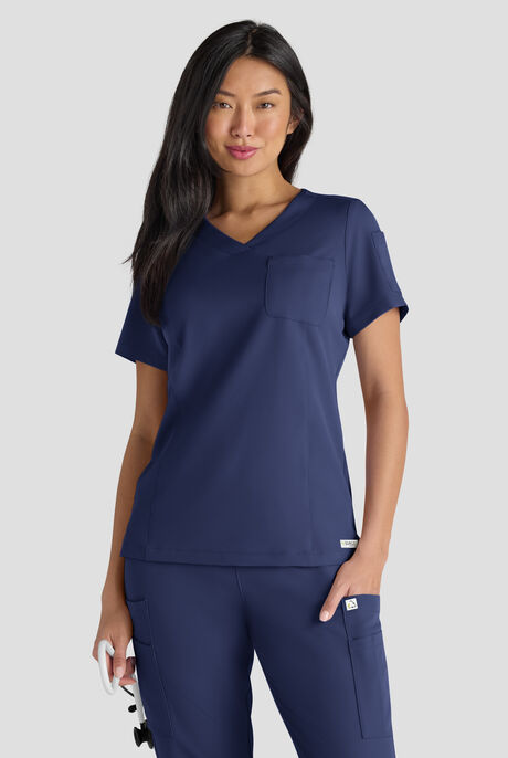 ReSurge Diamond Women's 3-Pocket V-Neck Tuck In / Wear Out Scrub Top