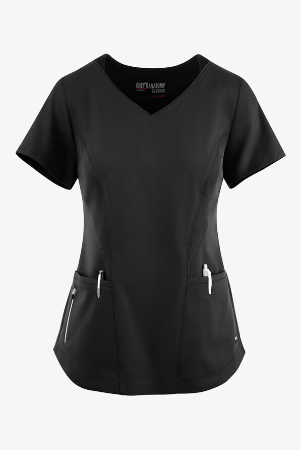 Grey's Anatomy Spandex Carly Sport VNeck Scrub Top, Nursing Scrubs