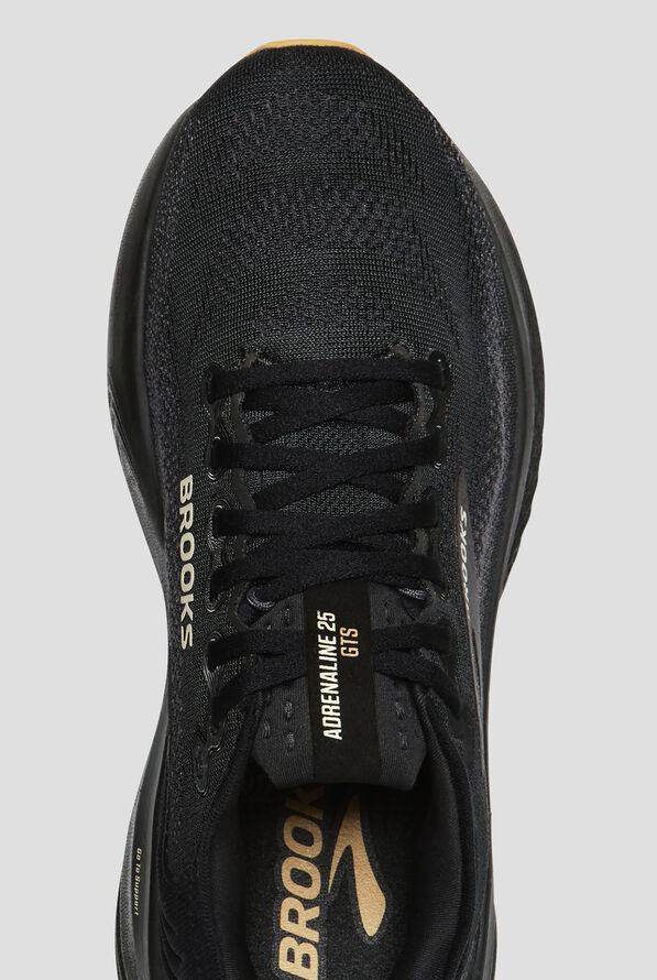 Brooks Women's Adrenaline GTS 25 Black/Biscuit Athletic Lace Up Shoes - null - 2