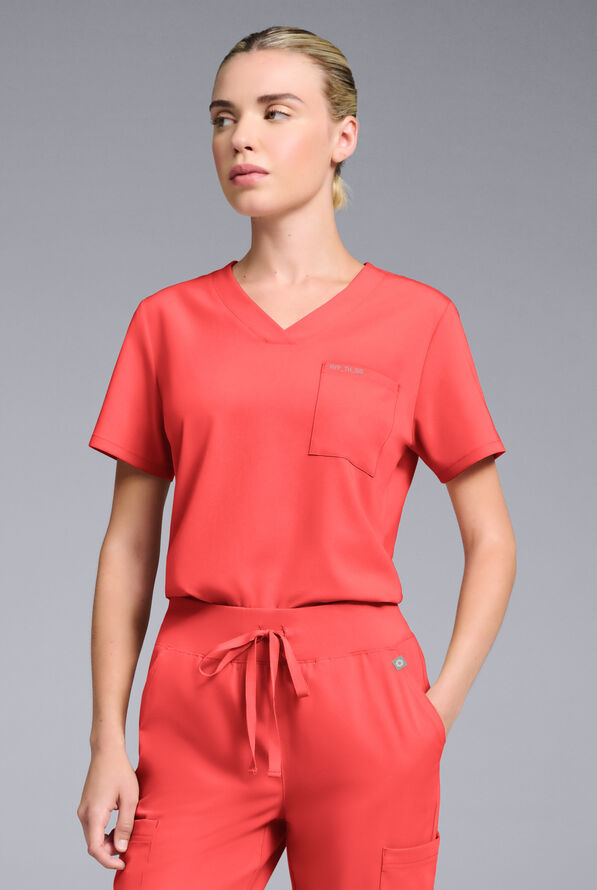 Blusa médica Hypothesis Base con cuello en V para mujer - Radiant - 1