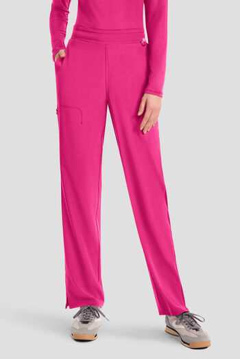 Med Couture Amp Women's 4-Pocket STRETCH Straight Leg Rib-Knit Cargo Scrub Pant