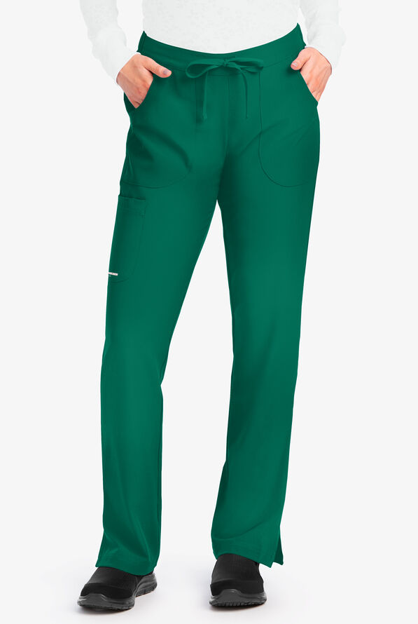 Skechers by Barco Reliance Women's 3-Pocket STRETCH Cargo Drawstring Scrub Pants - Hunter - 1