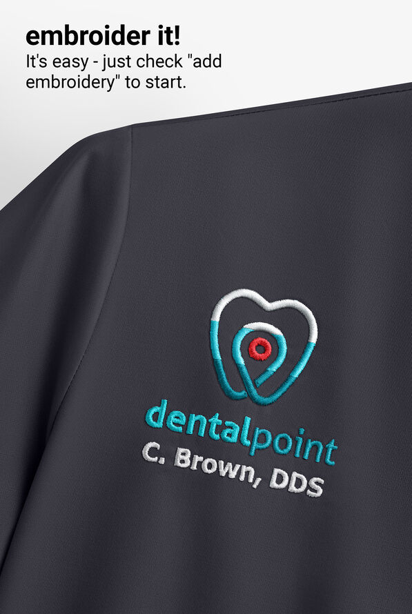 Grey's Anatomy by Barco Spandex STRETCH Murphy Men's 2-Pocket V-Neck Scrub Top - Steel Gray - 5