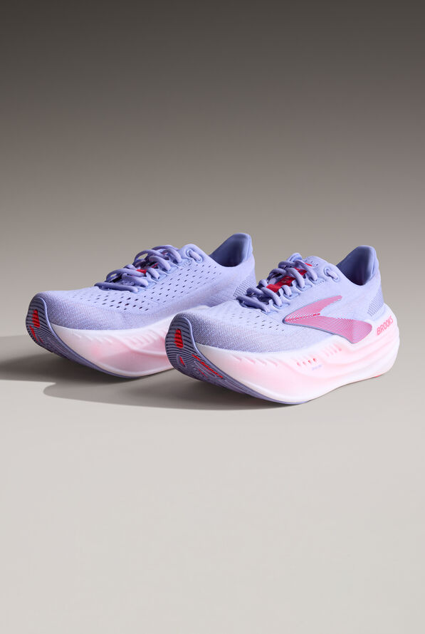 Brooks Women's Glycerin Max Blue Heron/Diva Pink/White Athletic Lace Up Nursing Shoes - null - 3