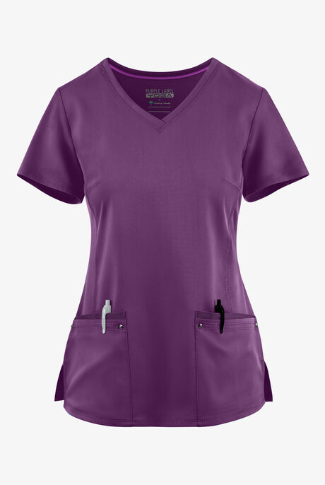 Healing Hands Purple Label Juliet Women's 2-Pocket STRETCH Princess Seam Scrub Top