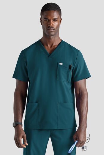 Easy STRETCH Men's 6-Pocket V-Neck Scrub Top