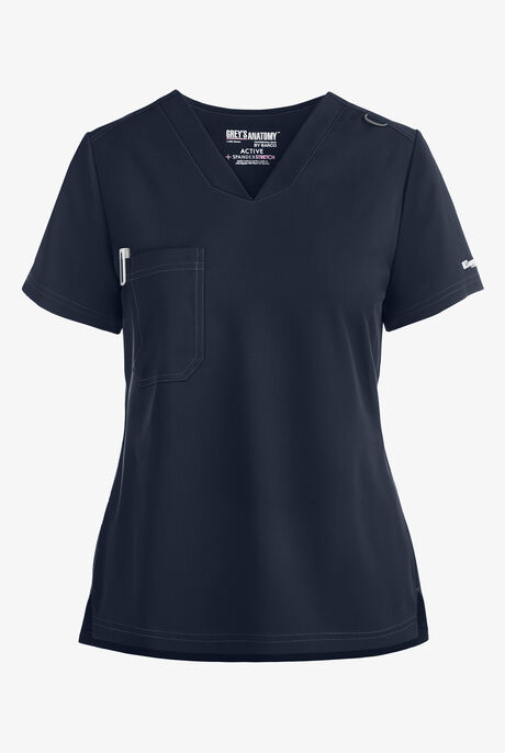 Grey's Anatomy by Barco Spandex STRETCH Bree Women's 1-Pocket Tuck In Scrub Top