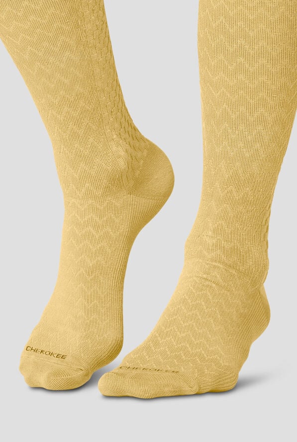 Cherokee True Support Women's 10-15 mmHg Wide Light Compression Socks - Sweet Honey - 3