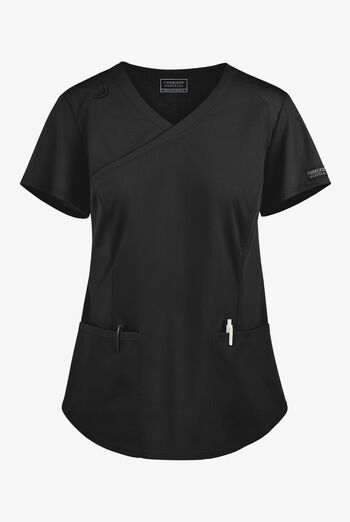 UA Exclusive Cherokee Workwear Professionals Active Women's 2-Pocket STRETCH Mock Wrap Scrub Top
