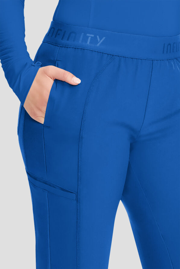 Infinity GNR8 Women's 5-Pocket STRETCH Wide Leg Scrub Pant - Royal - 3