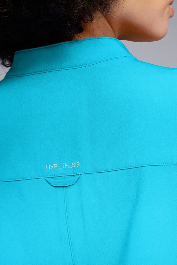 Hypothesis Women's Meta Oversized Dolman Sleeve Scrub Top - Turquoise - 4