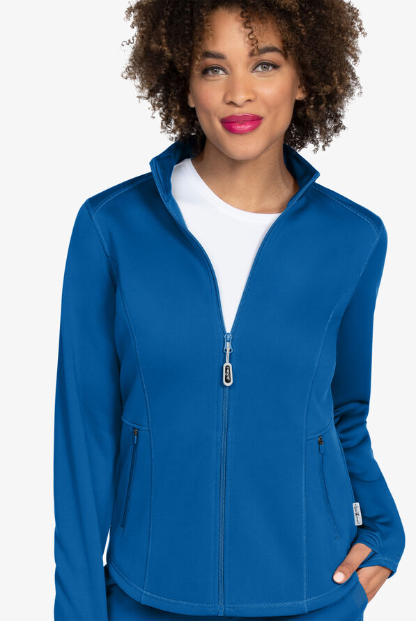 Chaqueta médica Zavate Ava Therese Megan de felpa con 2 bolsillos para mujer - Royal - 2