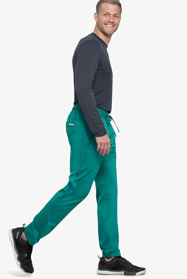 Cherokee Workwear Revolution Men's 5-Pocket STRETCH Jogger Scrub Pants - Teal - 5