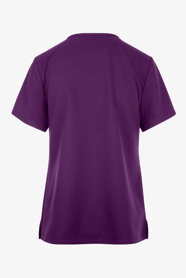 Cherokee Workwear Originals Ultra Women's 2-Pocket V-Neck Scrub Top - Eggplant - 2