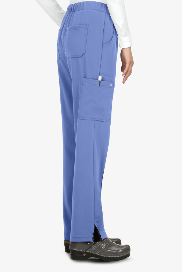 koi Next Gen Everyday Hero Women's 5-Pocket STRETCH Drawstring Cargo Scrub Pant - True Ceil - 2