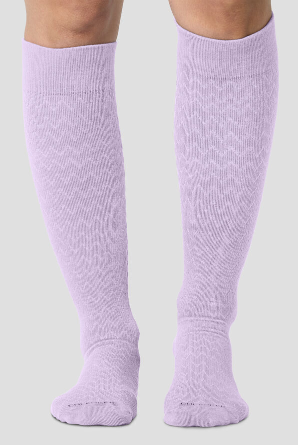 Cherokee True Support Women's 10-15 mmHg Wide Light Compression Socks - Lilac - 1