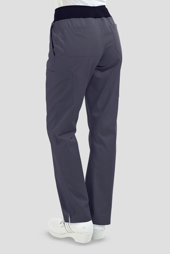 Pantal&oacute;n m&eacute;dico UA Best Buy estilo yoga con cintura de tejido y 6 bolsillos para mujer - Granite/Black - 2