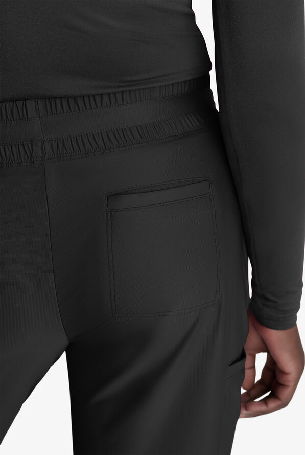 Pantal&oacute;n m&eacute;dico Skechers by Barco Slip-ins Reach STRETCH estilo cargo con piernas rectas delgadas y 4 bolsillos para mujer - Black - 3