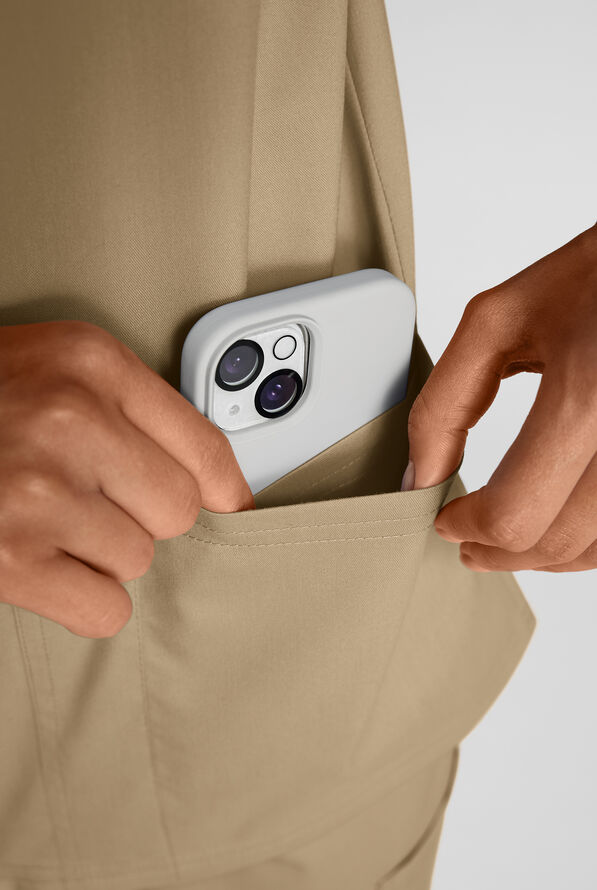 Butter-Soft STRETCH FLXTEK+ Women's 4-Pocket V-Neck Scrub Top - Golden Sand - 5