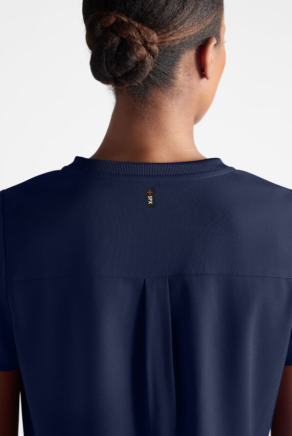 Blusa m&eacute;dica Grey's Anatomy by Barco Emerge STRETCH con cuello redondo y 1 bolsillo para mujer - Indigo - 7