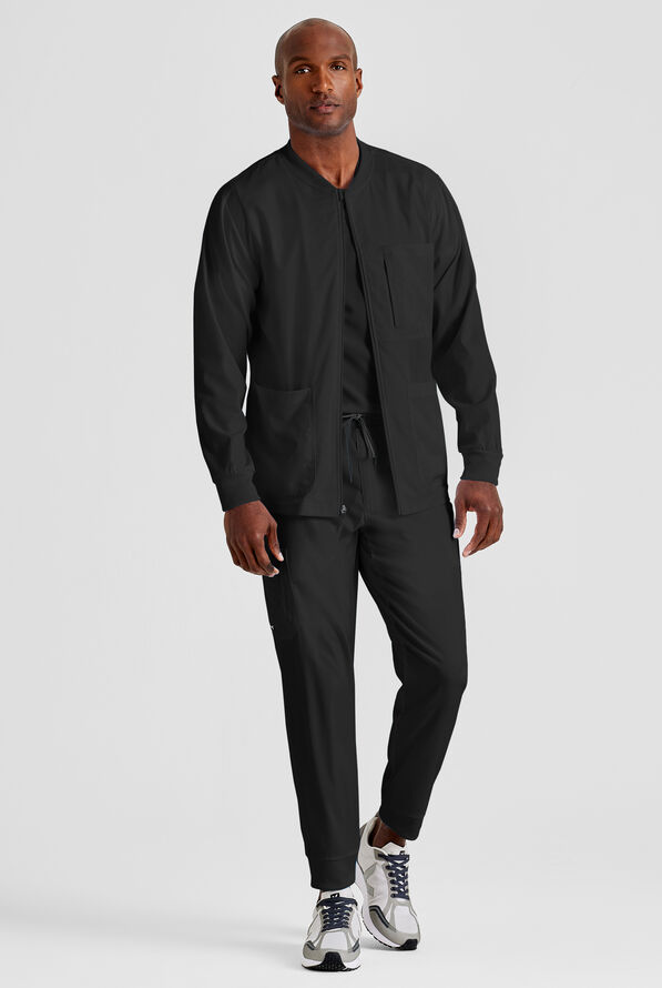 Chaqueta m&eacute;dica Grey's Anatomy&trade; by Barco Spandex STRETCH React con cremallera y 5 bolsillos para hombre - Black - 5