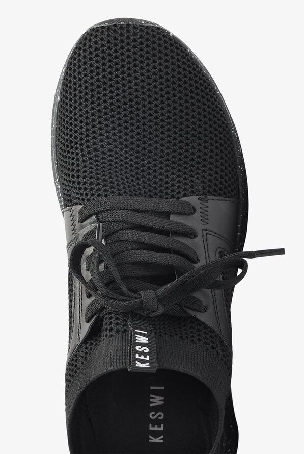 Zapatillas deportivas KESWI Black/Black Speckled con cordones para mujer - null - 2