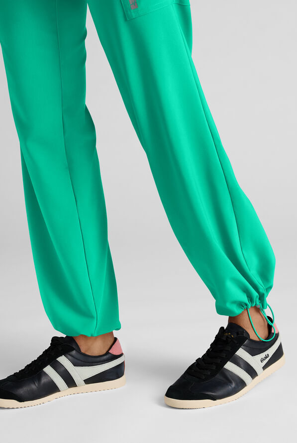 Easy STRETCH Ayo Women's 10-Pocket Cargo Scrub Pants - Petite - Dynasty Green - 6