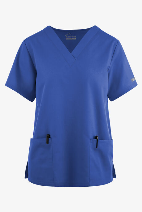 Blusa médica Butter-Soft Originals con cuello en V y 2 bolsillos para mujer