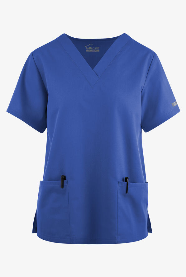 Butter-Soft Originals Women's 2-Pocket V-Neck Scrub Top - Galaxy - 1