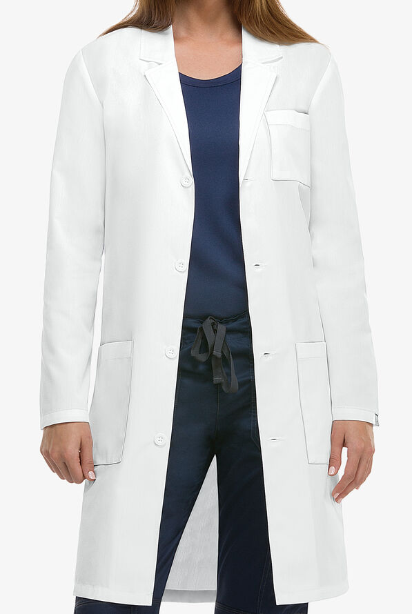 Dickies Unisex 40" 3-Pocket Lab Coat - White - 2