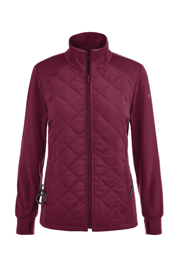 Chaqueta médica acolchada Easy STRETCH Keira con mangas largas y 2 bolsillos para mujer - Wine - 2