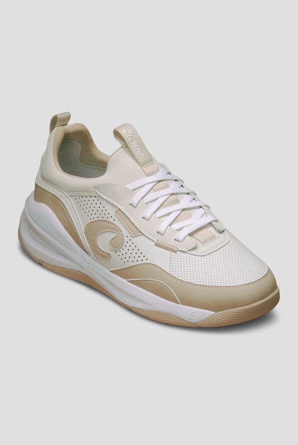 Clove Women's Strada White / Vintage Tan Athletic Lace up Shoe - null - 1