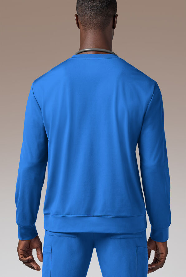 Hypothesis Omni Base Men's Knit Crew Neck Scrub Pullover - Royal - 5