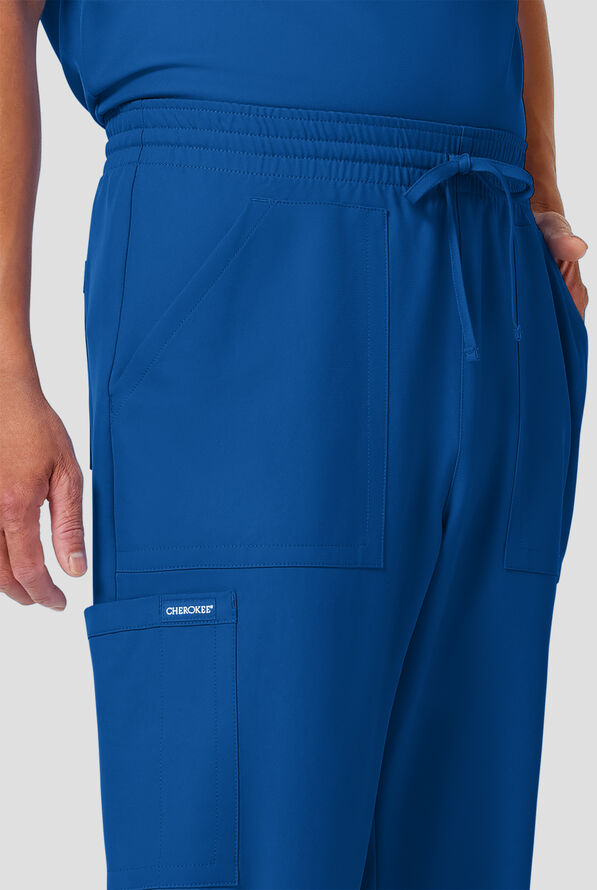 Pantal&oacute;n m&eacute;dico Cherokee Workwear Originals Ultra estilo jogger con cord&oacute;n y 4 bolsillos para hombre - Royal - 3
