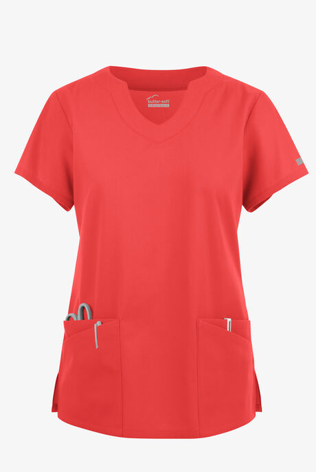 Butter-Soft Originals Women's 6-Pocket Scallop Neck Scrub Top
