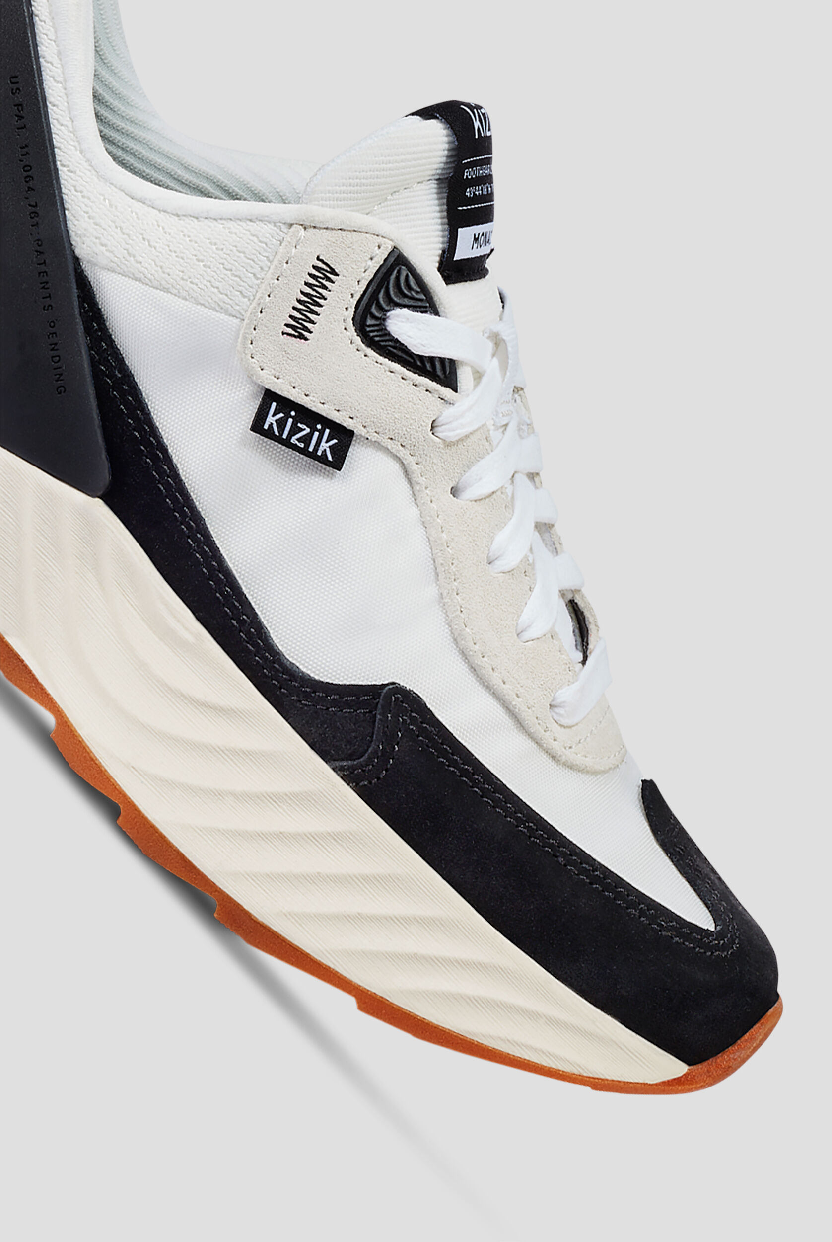 Kizik Monaco Black/White Women's Lace Up Athletic Shoe, Shoes