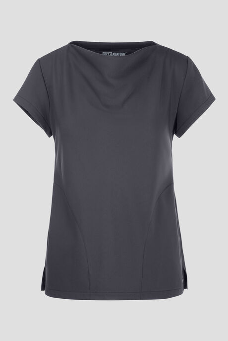 Grey's Anatomy by Barco Spandex STRETCH Marisol Women's 2-Pocket Cap Sleeve Cowl Neck Scrub Top