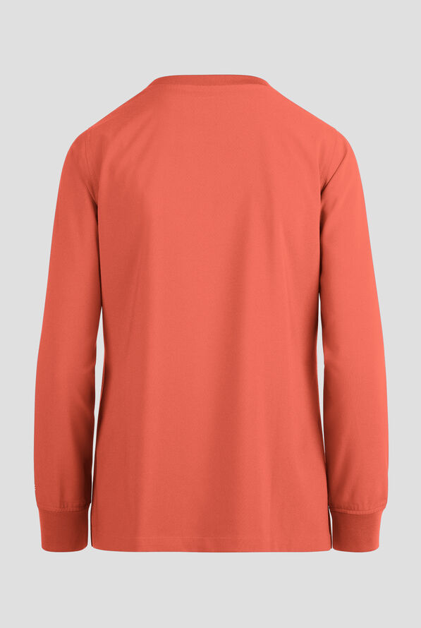 Blusa m&eacute;dica manga larga Carhartt Cross-Flex Force STRETCH con cuello redondo y 1 bolsillos para mujer - Dusty Cedar - 2