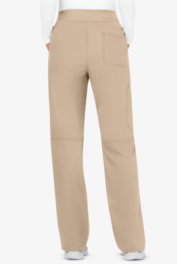 Cherokee Workwear Revolution Women's 4-Pocket STRETCH Pull-On Cargo Scrub Pants - Khaki - 3