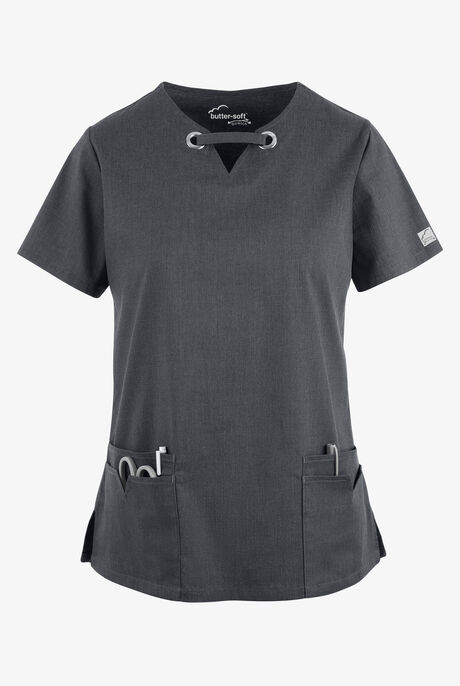 Butter-Soft STRETCH Women's 4-Pocket Large Grommet Scrub Top